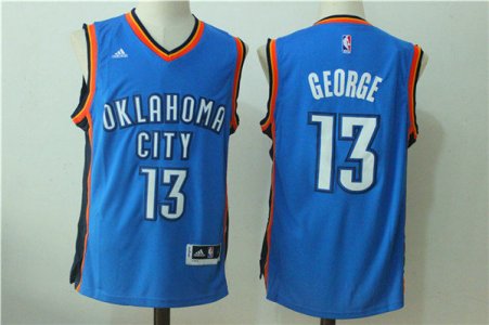 Maillot De Basket Oklahoma City Thunder Paul George 13 Tissus Sportif Fans Edition Bleu